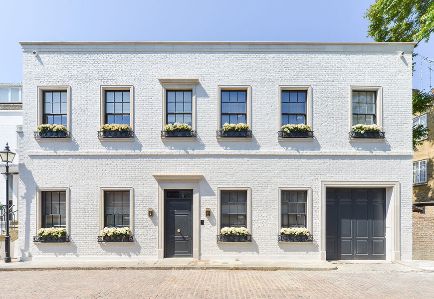 An exterior view of the house