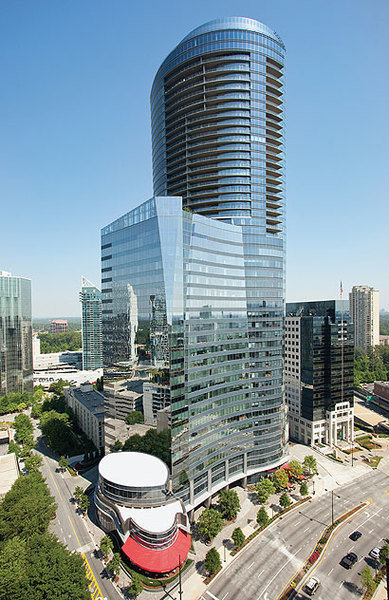 The Sovereign condominium building in the heart of the Buckhead area in Atlanta, Georgia